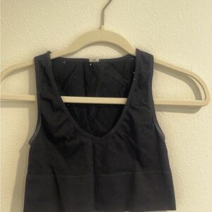 Black Sleeveless Crop Top